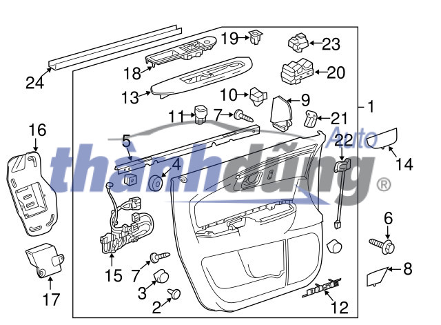 công tắc chỉnh gương